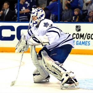 Ben Scrivens of the Maple Leafs
