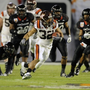 Darren Evans, running back for Virginia Tech.