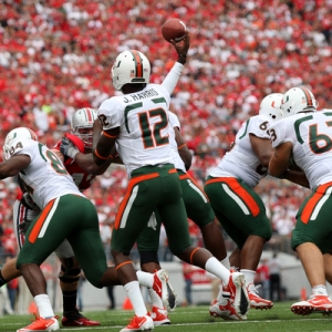Miami Hurricanes quarterback Jacory Harris