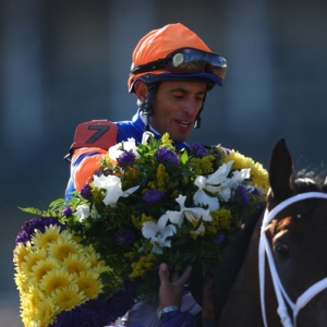 Jockey John Valezquez rides Uncle Mo