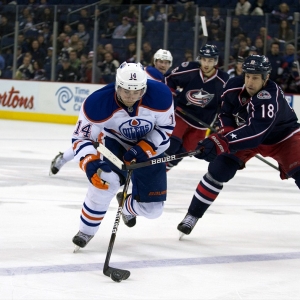Jordan Eberle (14) of the Edmonton Oilers