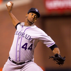 Colorado Rockies starting pitcher Juan Nicasio