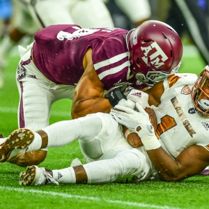 Texas A&M Aggies defensive back Justin Evans