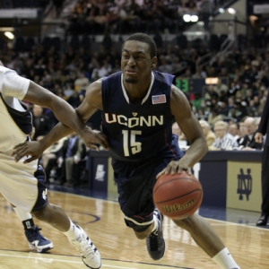 Guard Kemba Walker (15) of the UConn Huskies