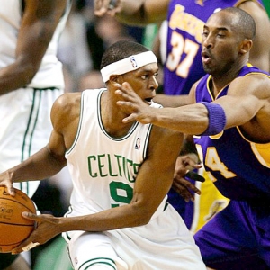 Lakers against the Celtics