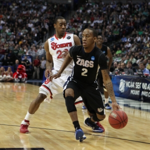 Guard Marquise Carter of the Gonzaga Bulldogs