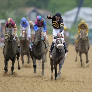 Oxbow, ridden by jockey Gary Stevens