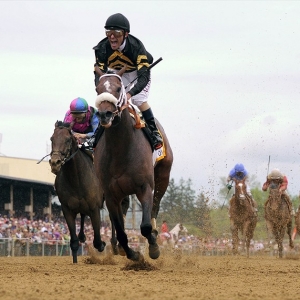 Oxbow, ridden by Gary Stevens