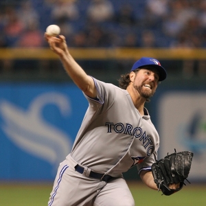 Blue Jays starting pitcher R. A. Dickey