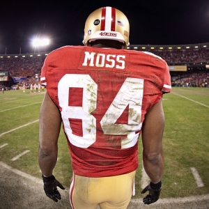 Wide receiver Randy Moss of the San Francisco 49ers