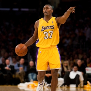 Forward Ron Artest of the Los Angeles Lakers