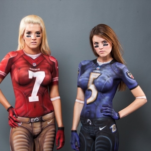 Super Bowl body paint
