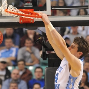 Tyler Zeller (44) of North Carolina.