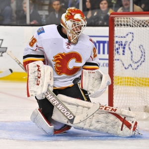 Calgary Flames goalie Reto Berra