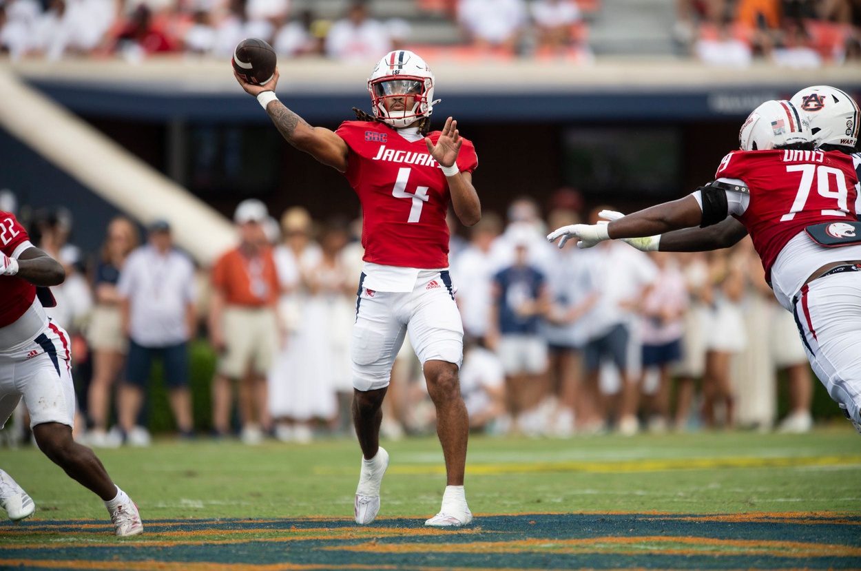 college football picks Bishop Davenport South Alabama Jaguars predictions best bet odds