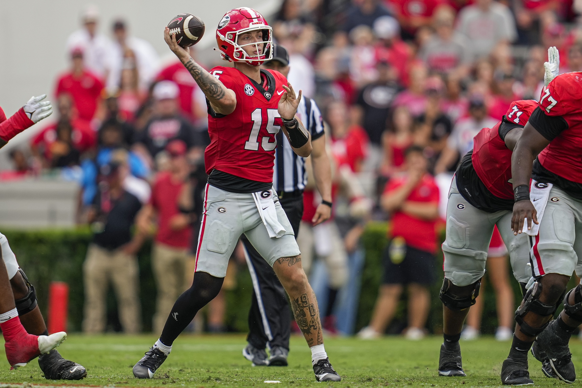 college football picks Carson Beck Georgia Bulldogs predictions best bet odds