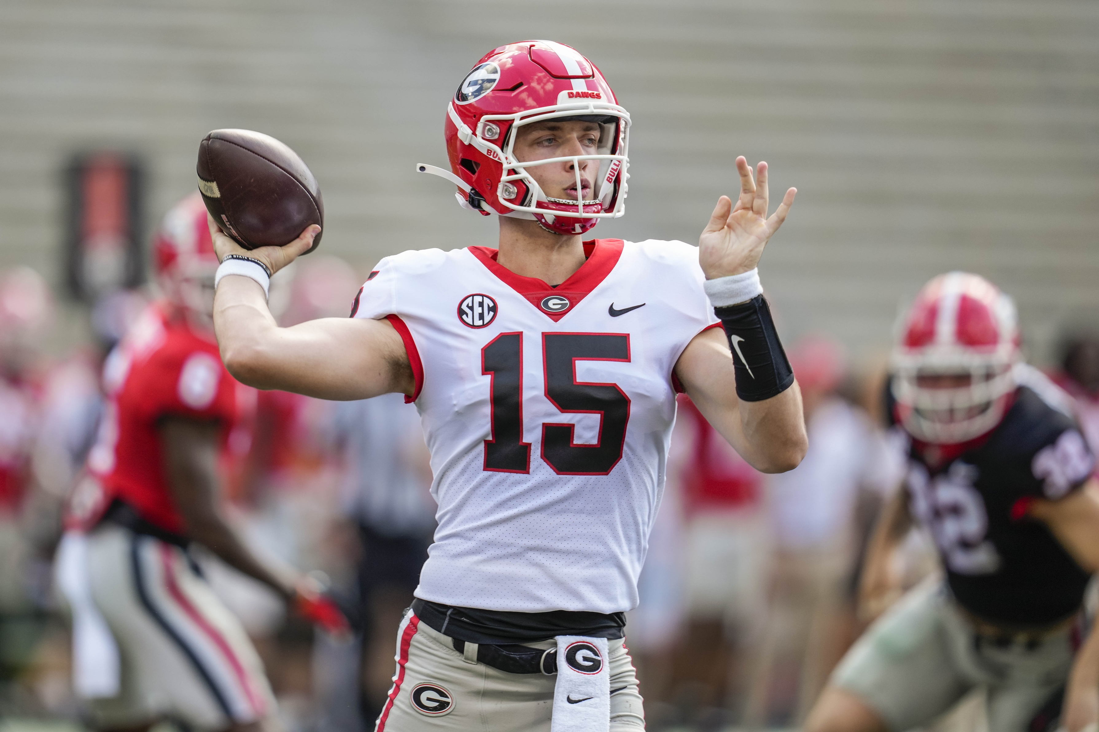college football picks Carson Beck Georgia Bulldogs predictions best bet odds