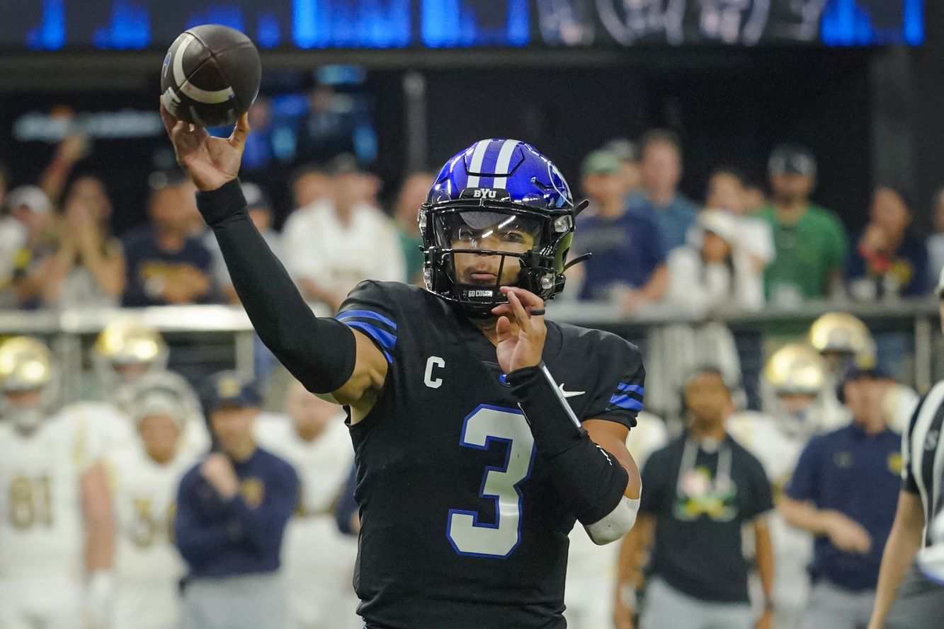 college football picks Jaren Hall byu cougars predictions best bet odds