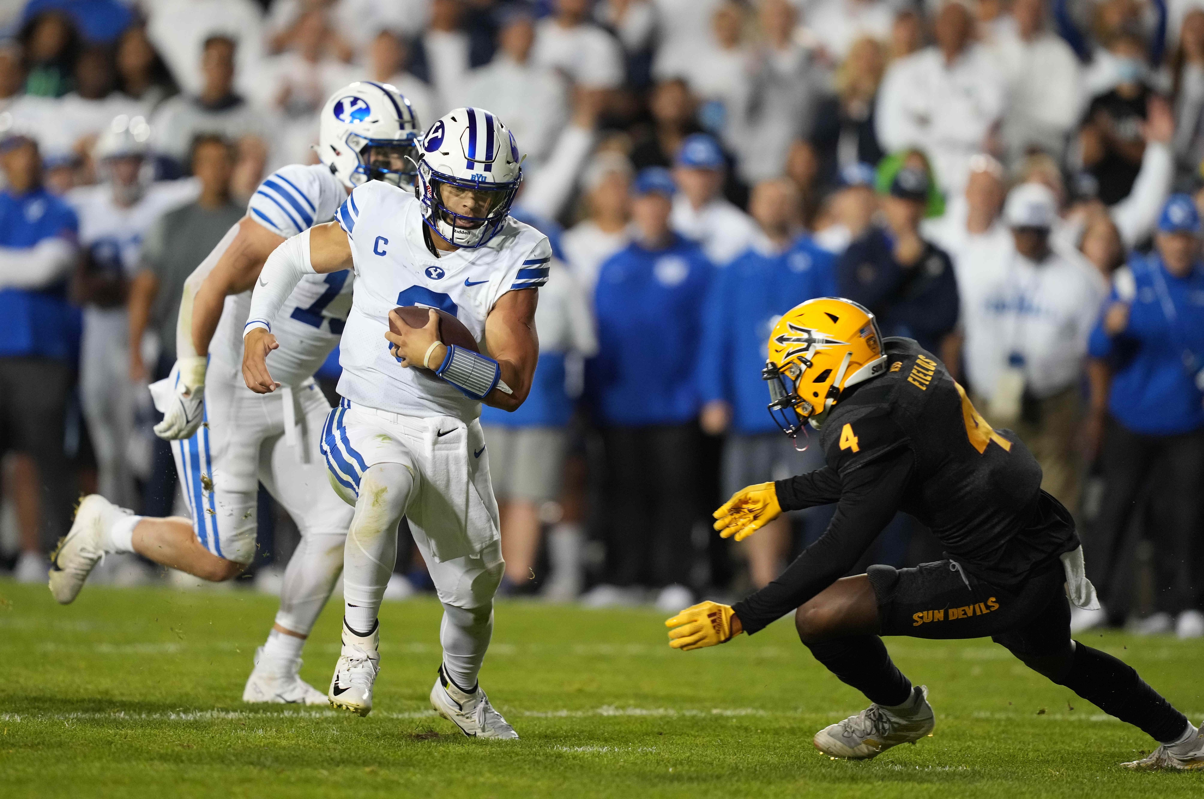 college football picks Jaren Hall byu cougars predictions best bet odds