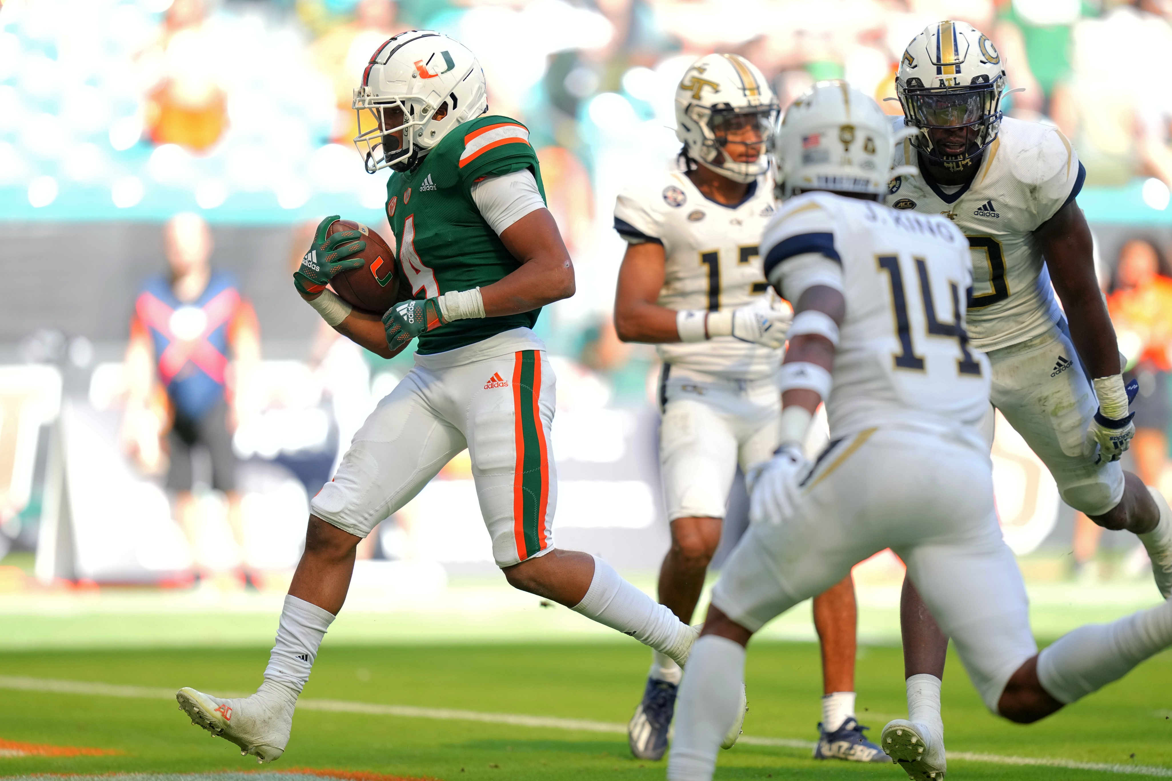 college football picks Jaylan Knighton Miami Hurricanes predictions best bet odds