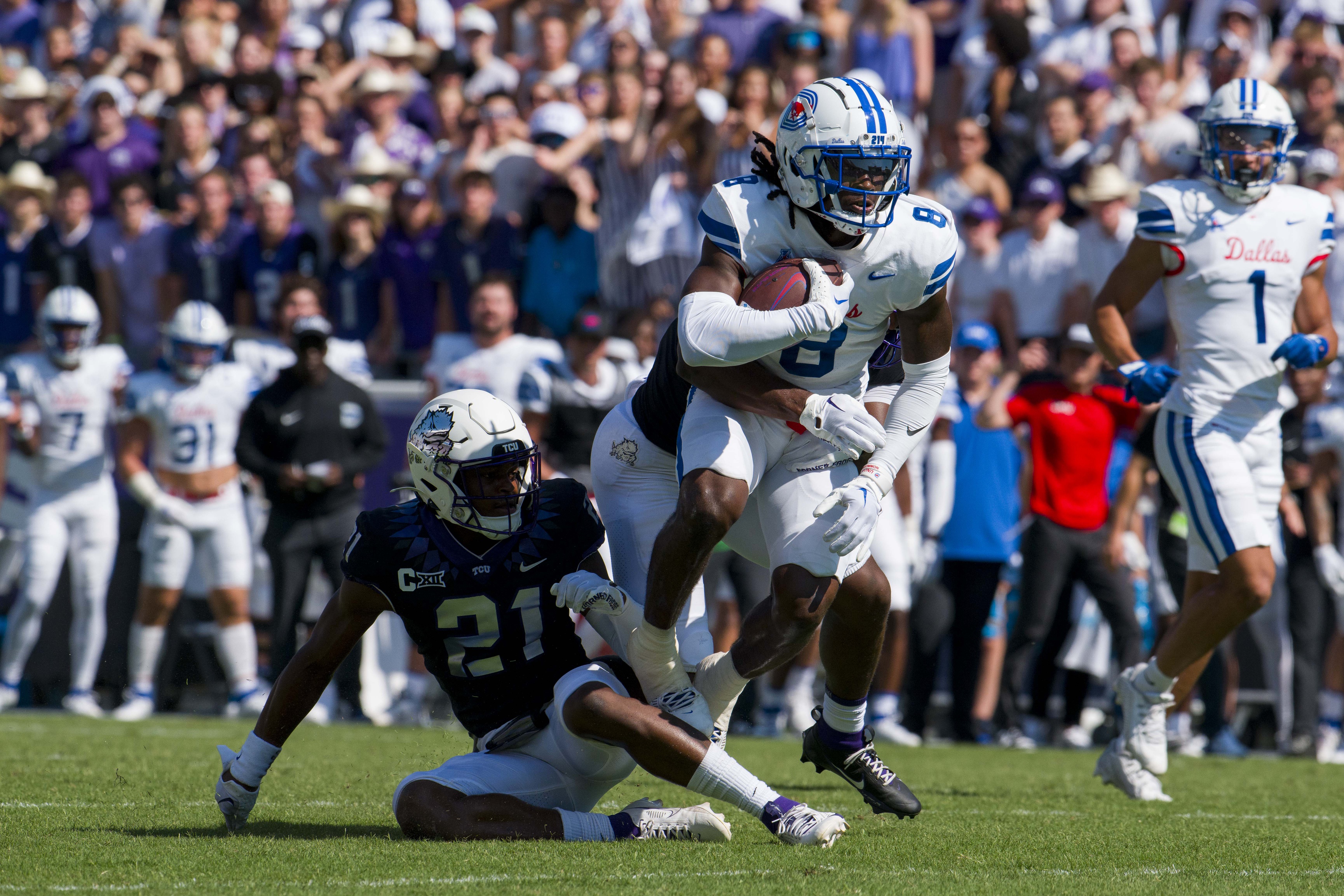 college football picks Jordan Hudson SMU Mustangs predictions best bet odds