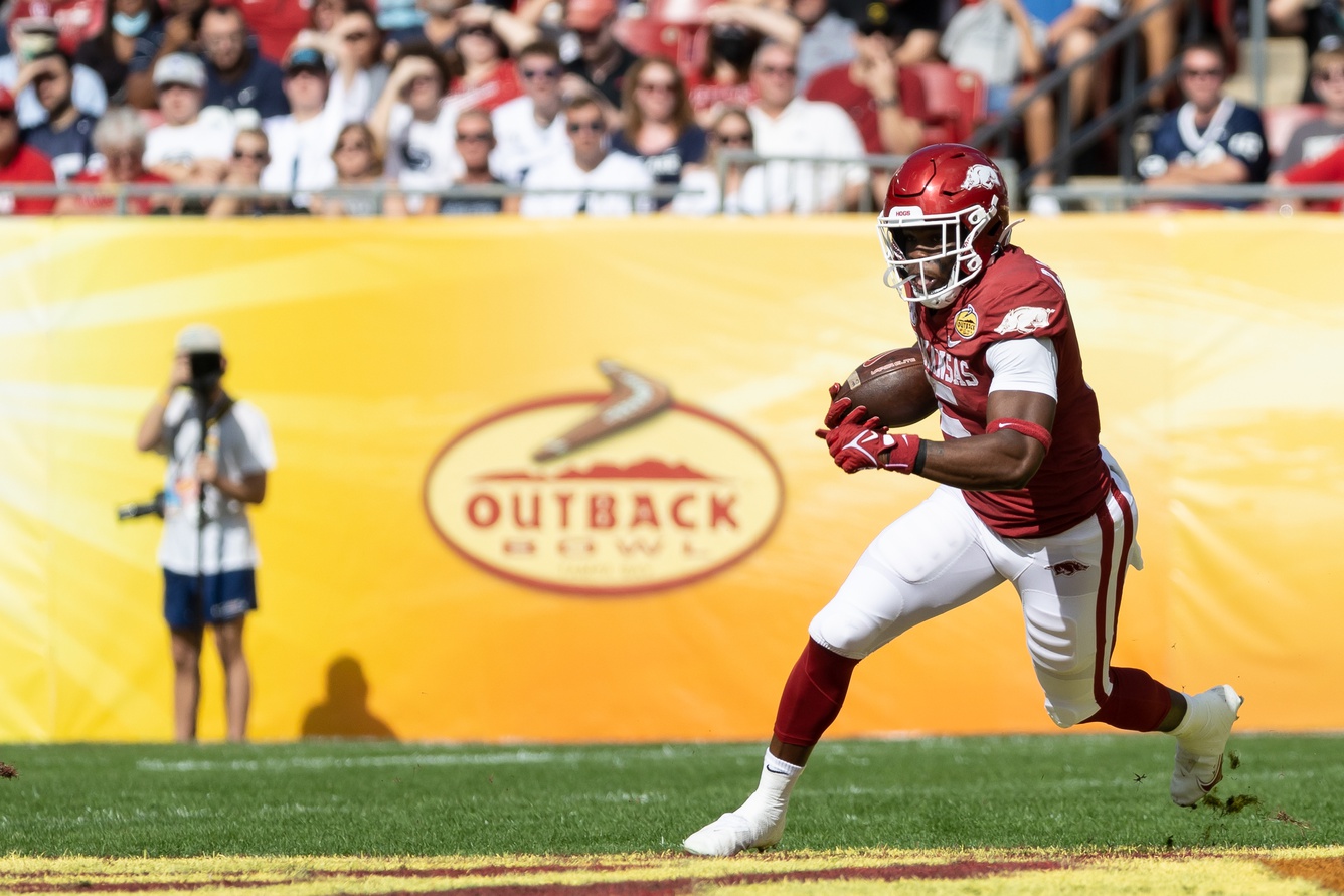 college football picks Raheim Sanders arkansas razorbacks predictions best bet odds