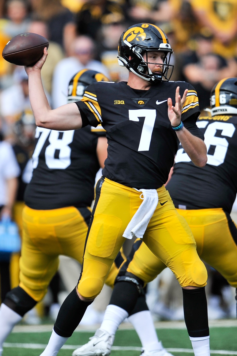 college football picks Spencer Petras iowa hawkeyes predictions best bet odds