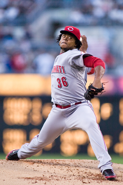 Edinson Volquez gets the start for the Reds tonight against St. Louis.