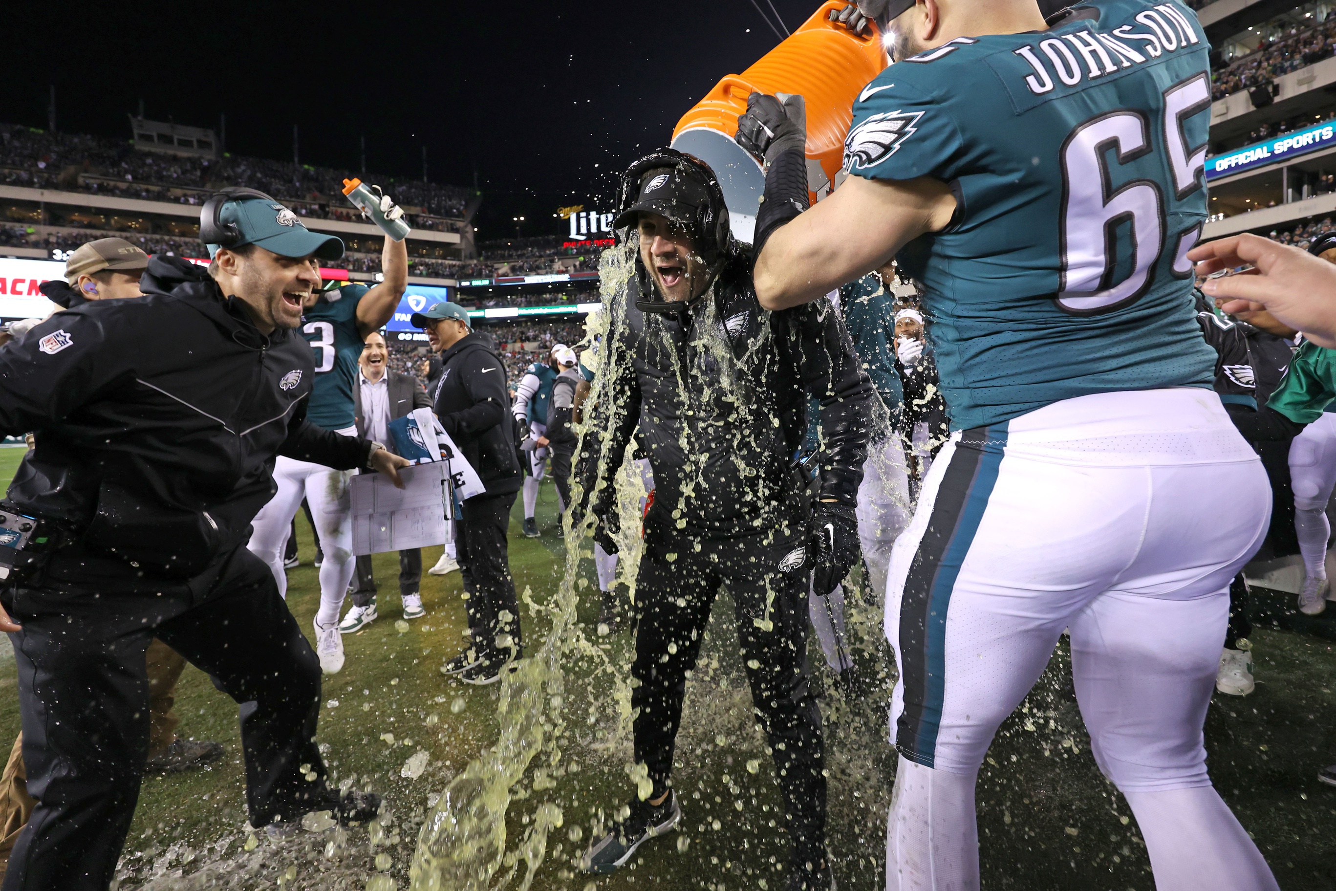Gatorade shower Super Bowl Philadelphia Eagles
