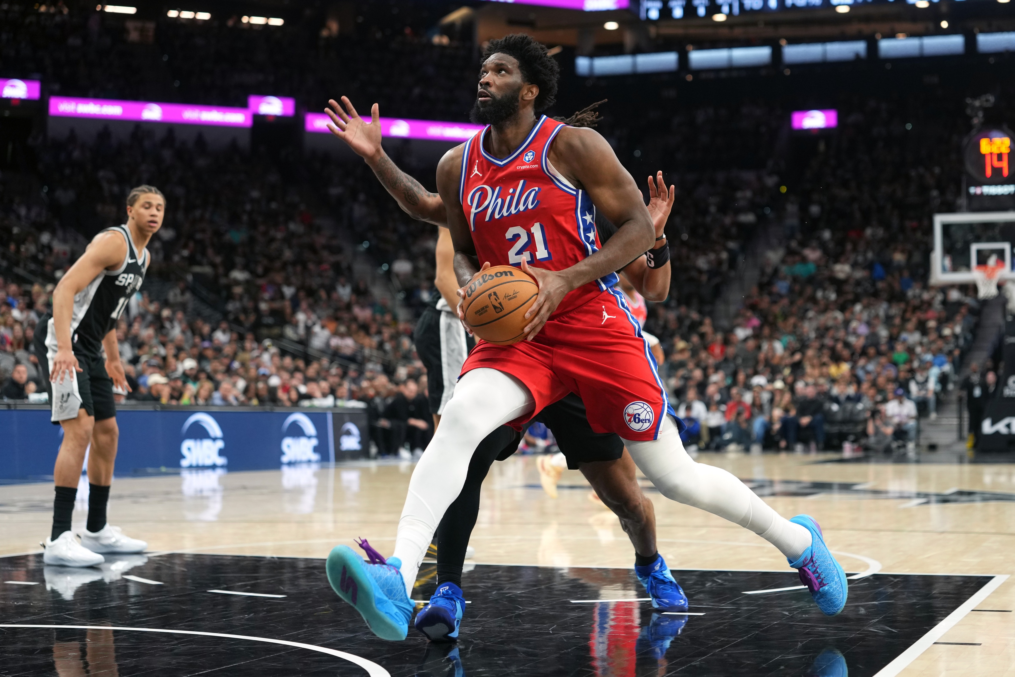 NBA hot and cold ATS and over under Joel Embiid Philadelphia 76ers