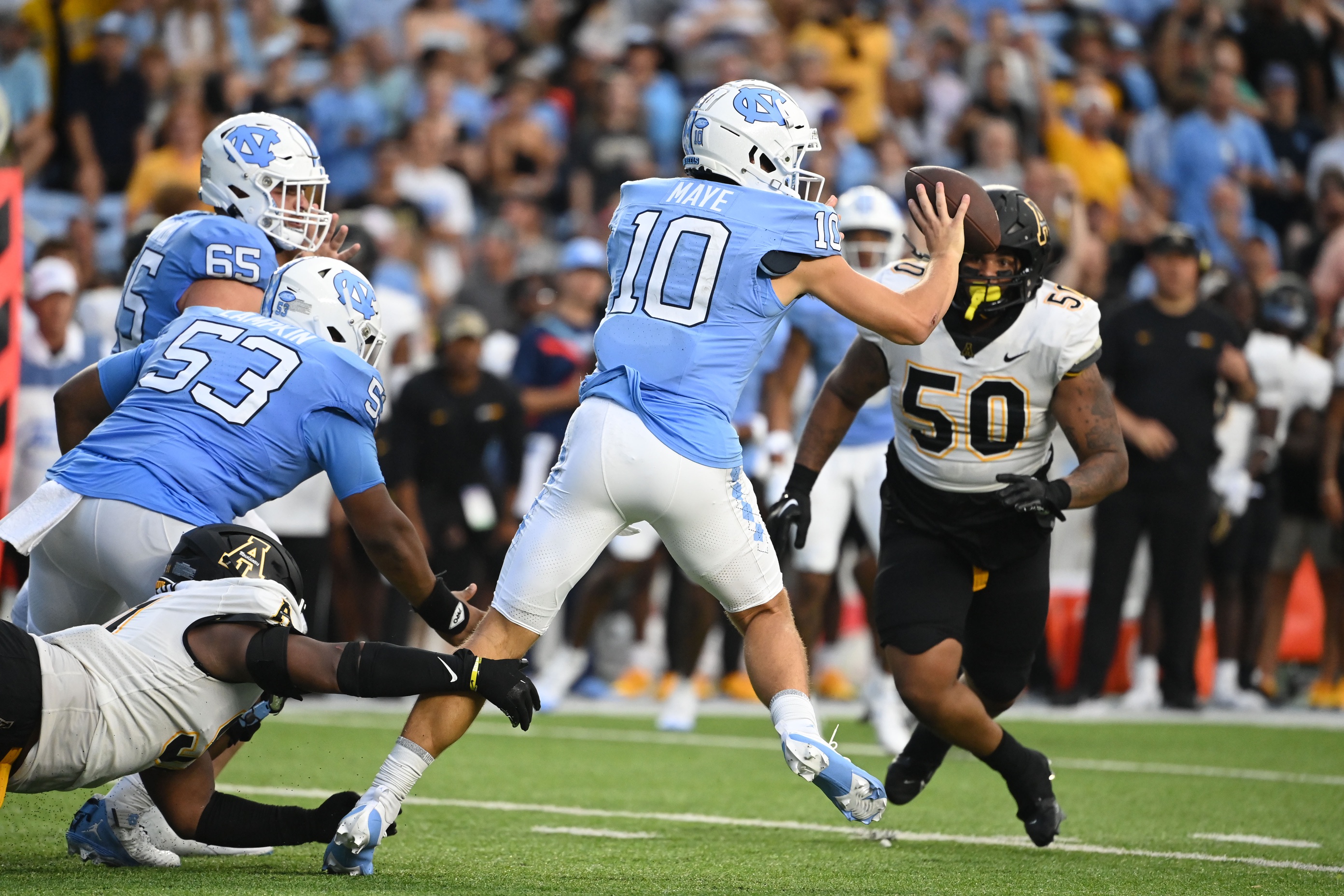 NCAA football picks fading the Top 25 Week 3 Drake Maye North Carolina Tar Heels