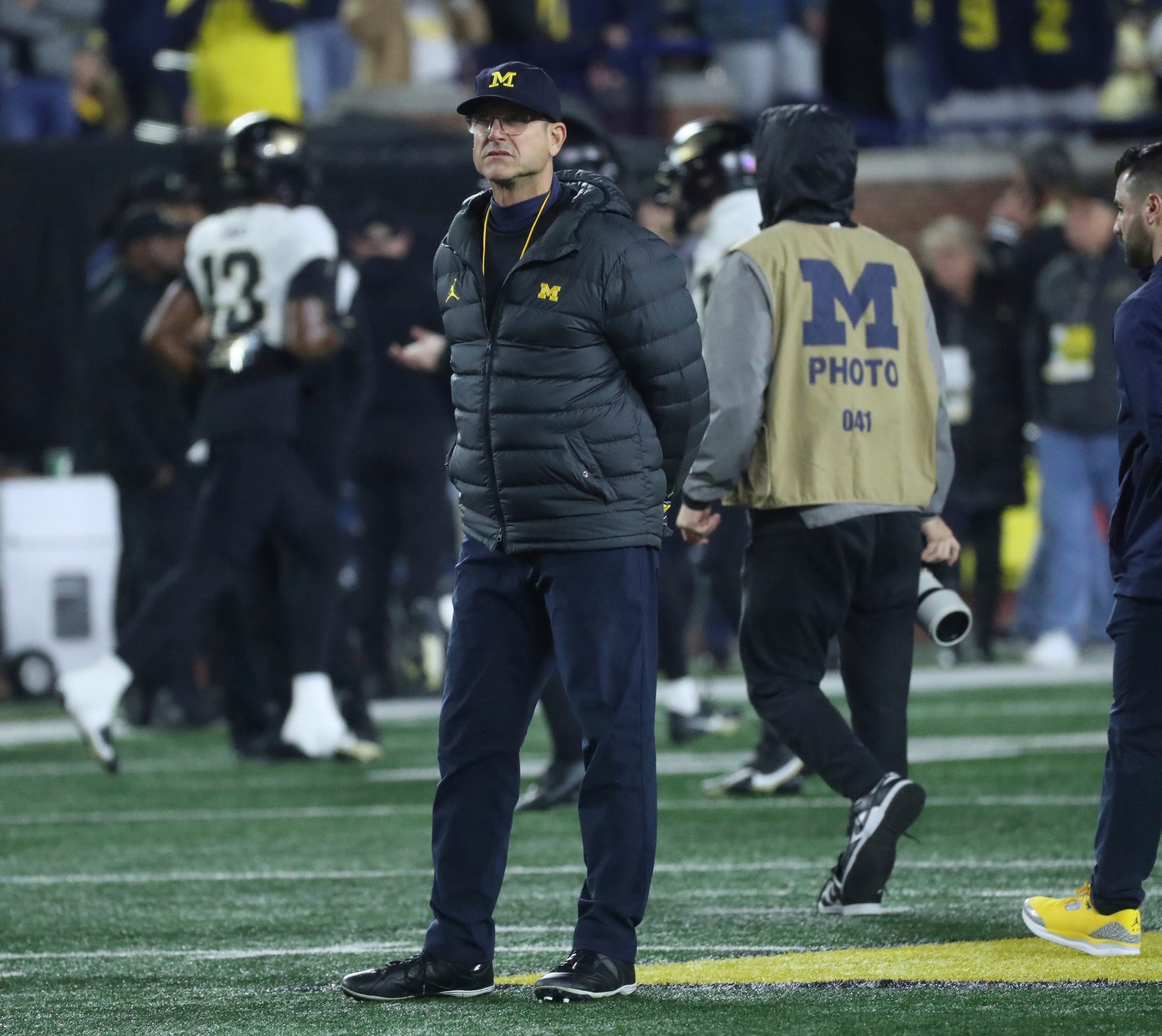 NCAA football predictions Week 12 opening line report Jim Harbaugh Michigan Wolverines