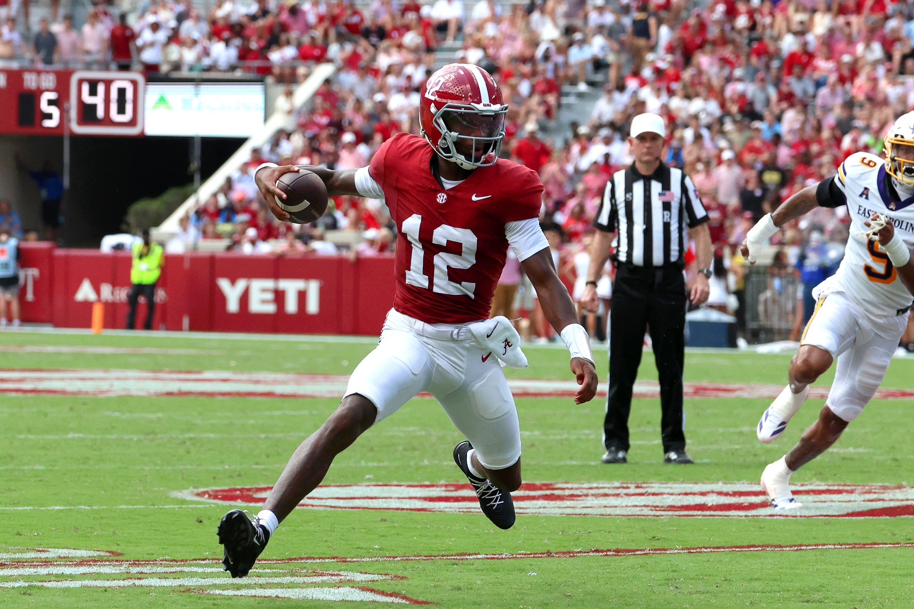 NCAA football predictions Week 2 opening line report Keelon Russell