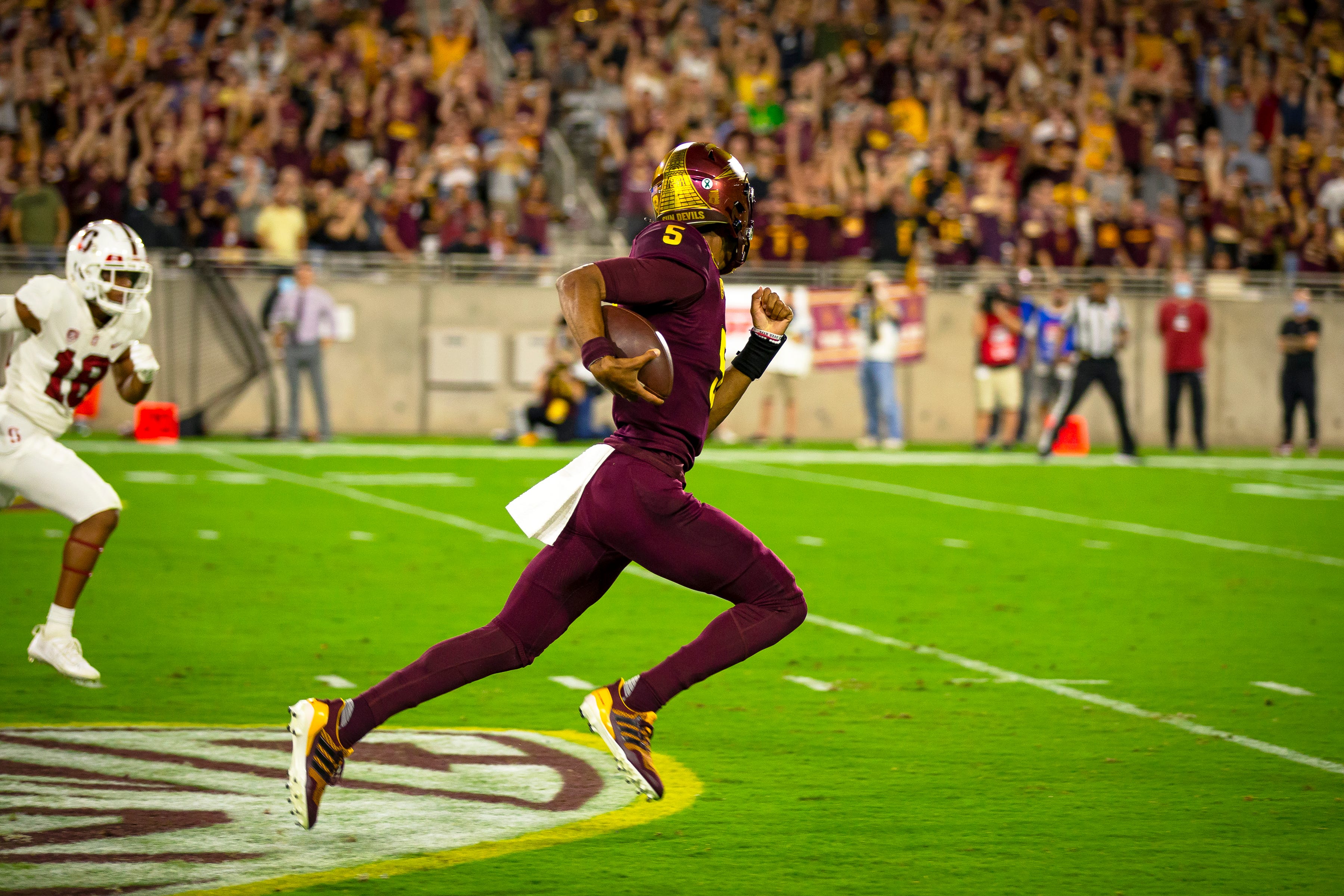 NCAA football predictions Week 7 Jayden Daniels Arizona State Sun Devils