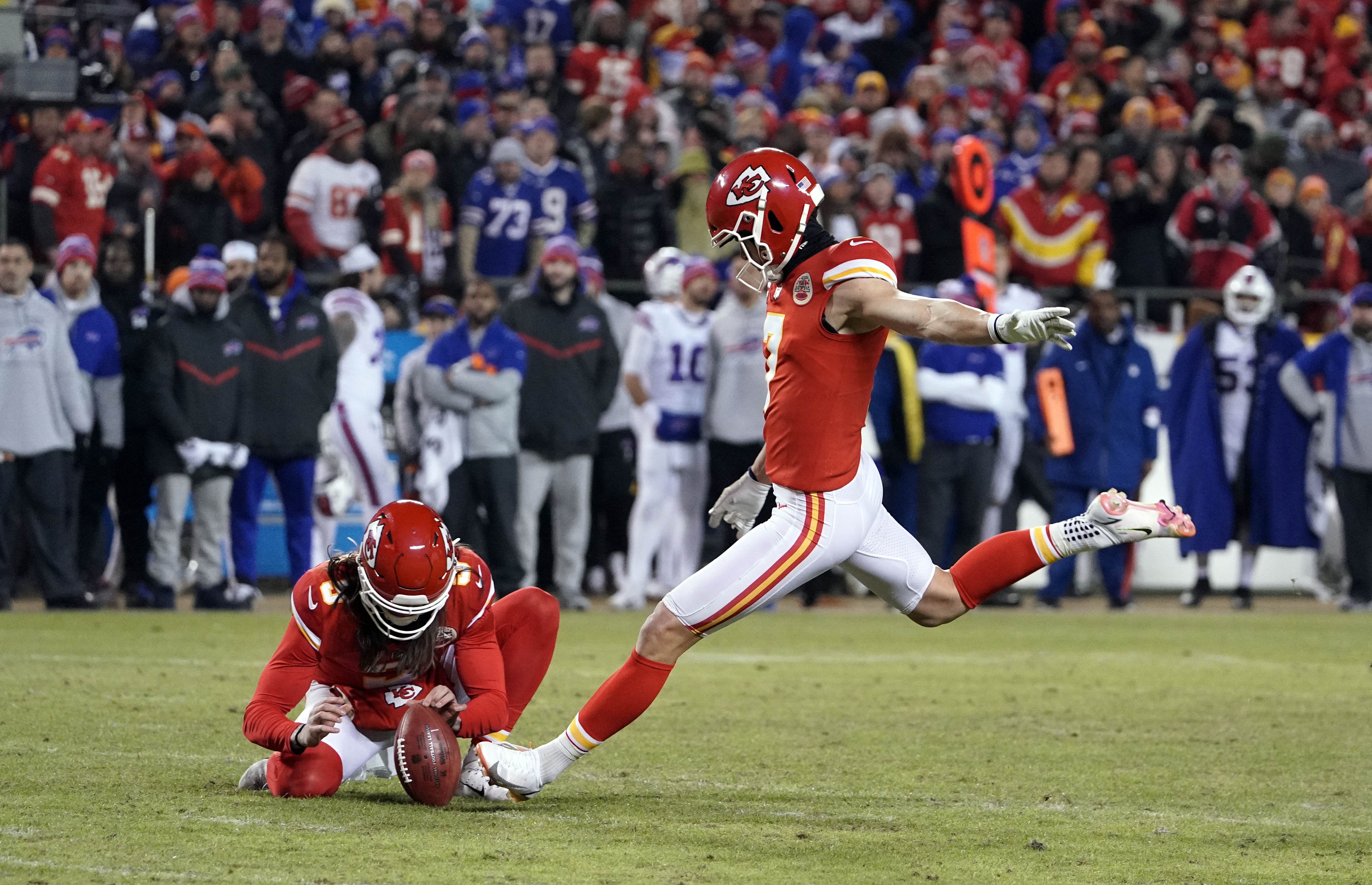 NFL betting predictions Championship Round weekend Harrison Butker Kansas City Chiefs