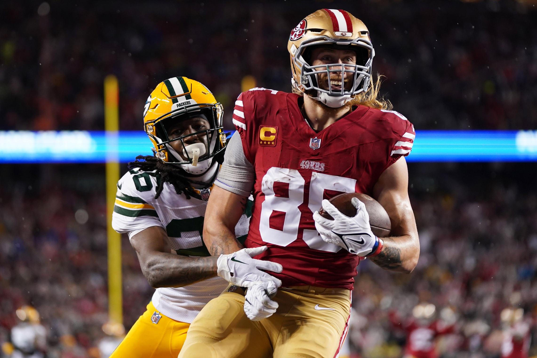 NFL betting predictions Championship Week opening line report George Kittle San Francisco 49ers