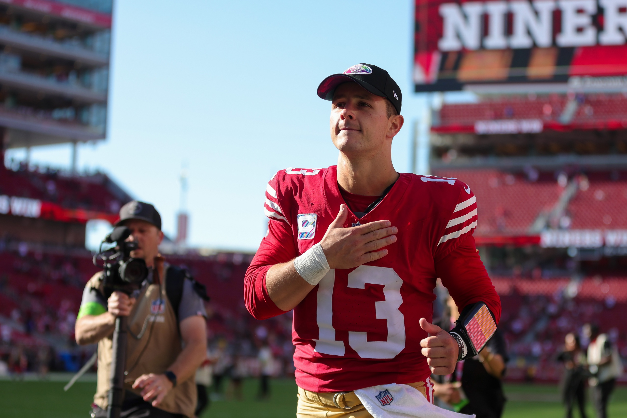 NFL betting predictions Week 5 opening line report Brock Purdy San Francisco 49ers