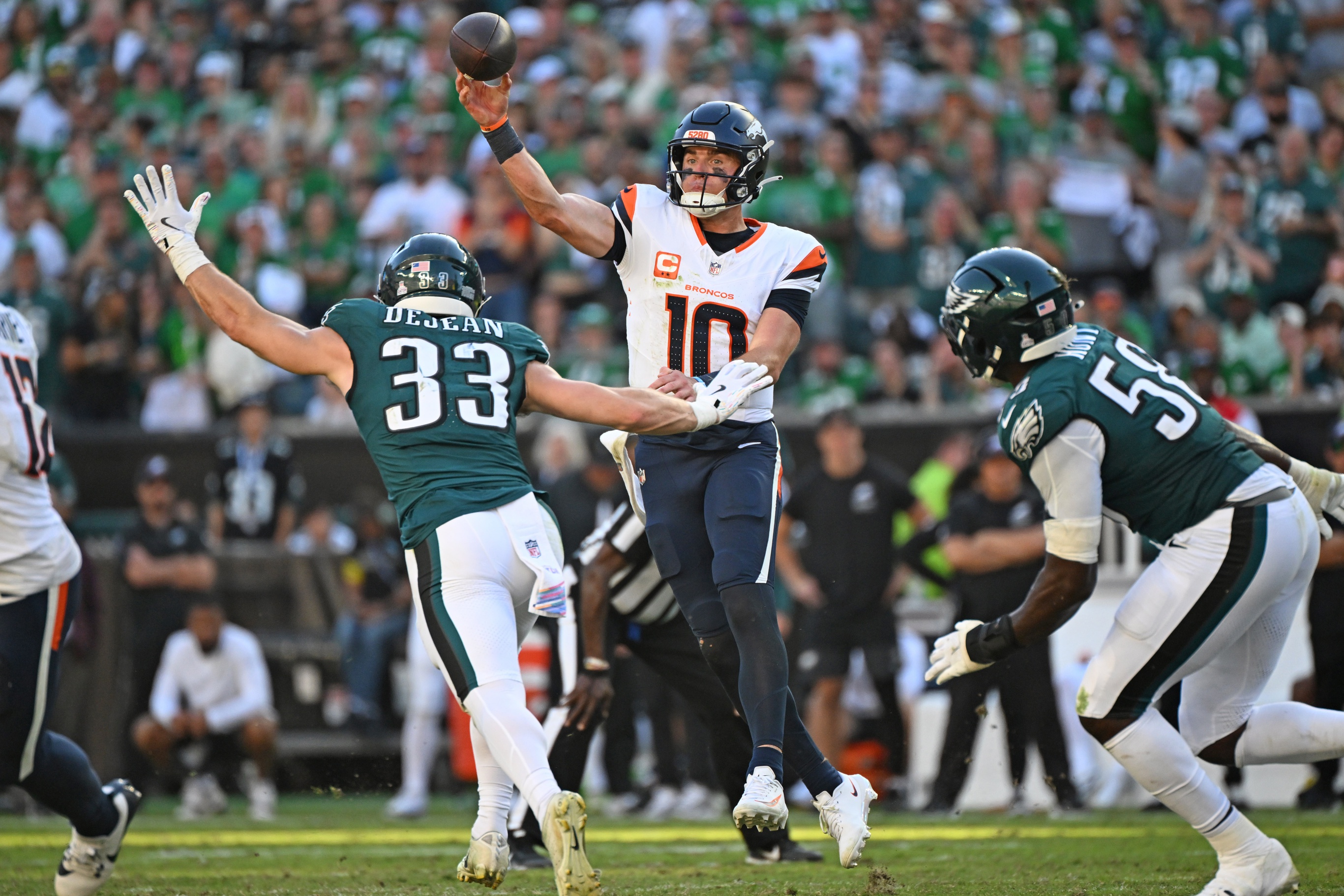 NFL betting predictions Week 6 Opening Line report Bo Nix Denver Broncos