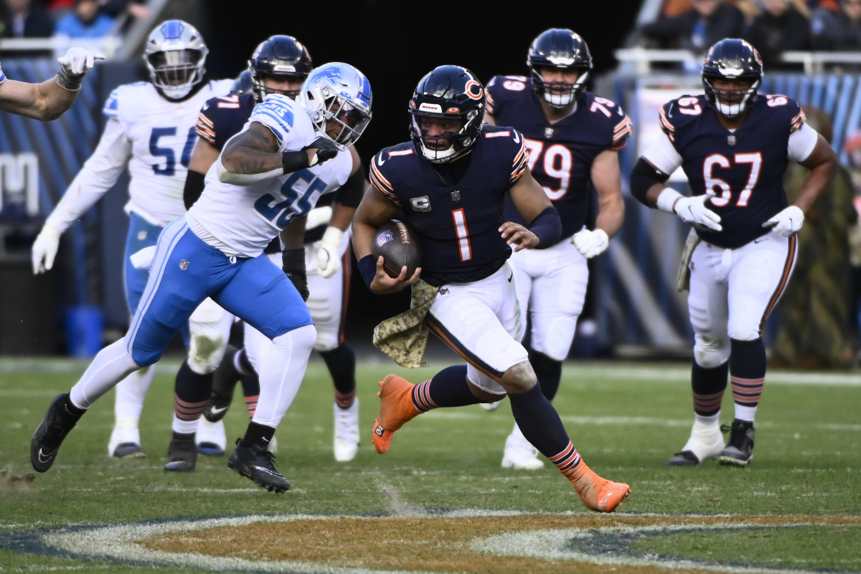 NFL office pool picks Week 11 Justin Fields Chicago Bears