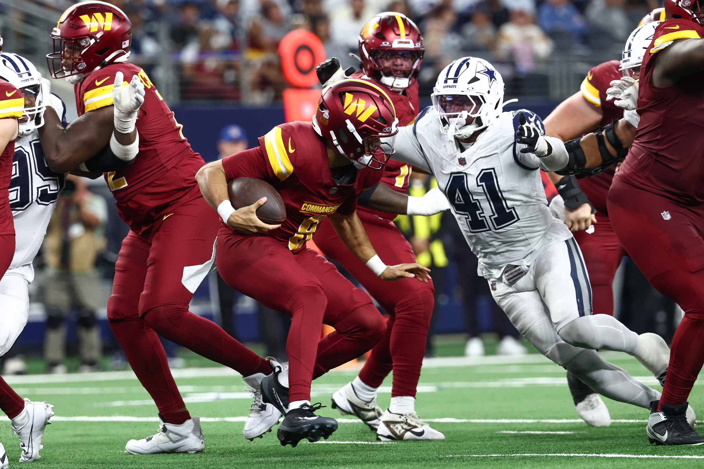 NFL office pool picks Week 8 Marcus Mariota Washington Commanders