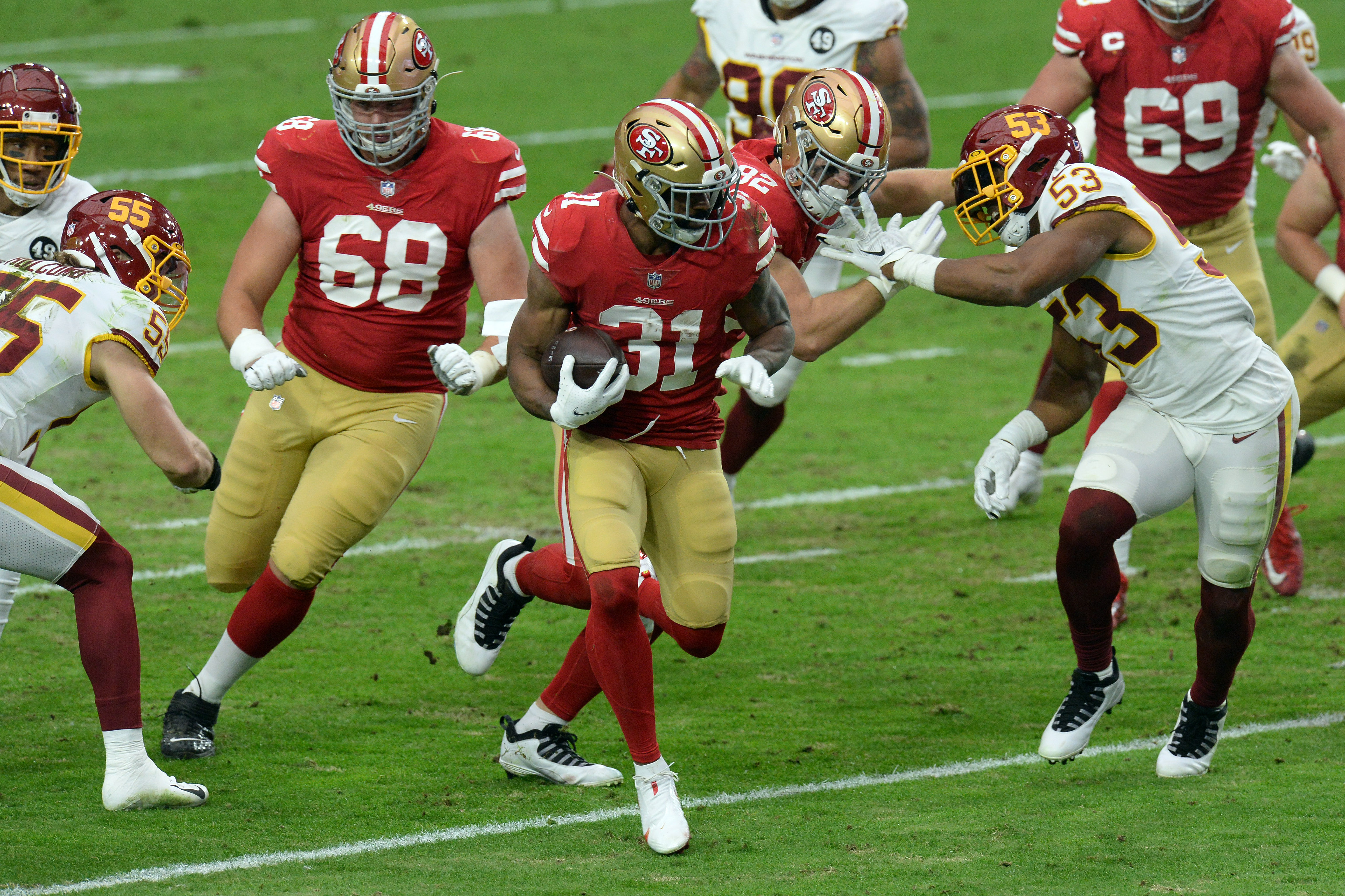 NFL picks Raheem Mostert San Francisco 49ers odds to win the Super Bowl