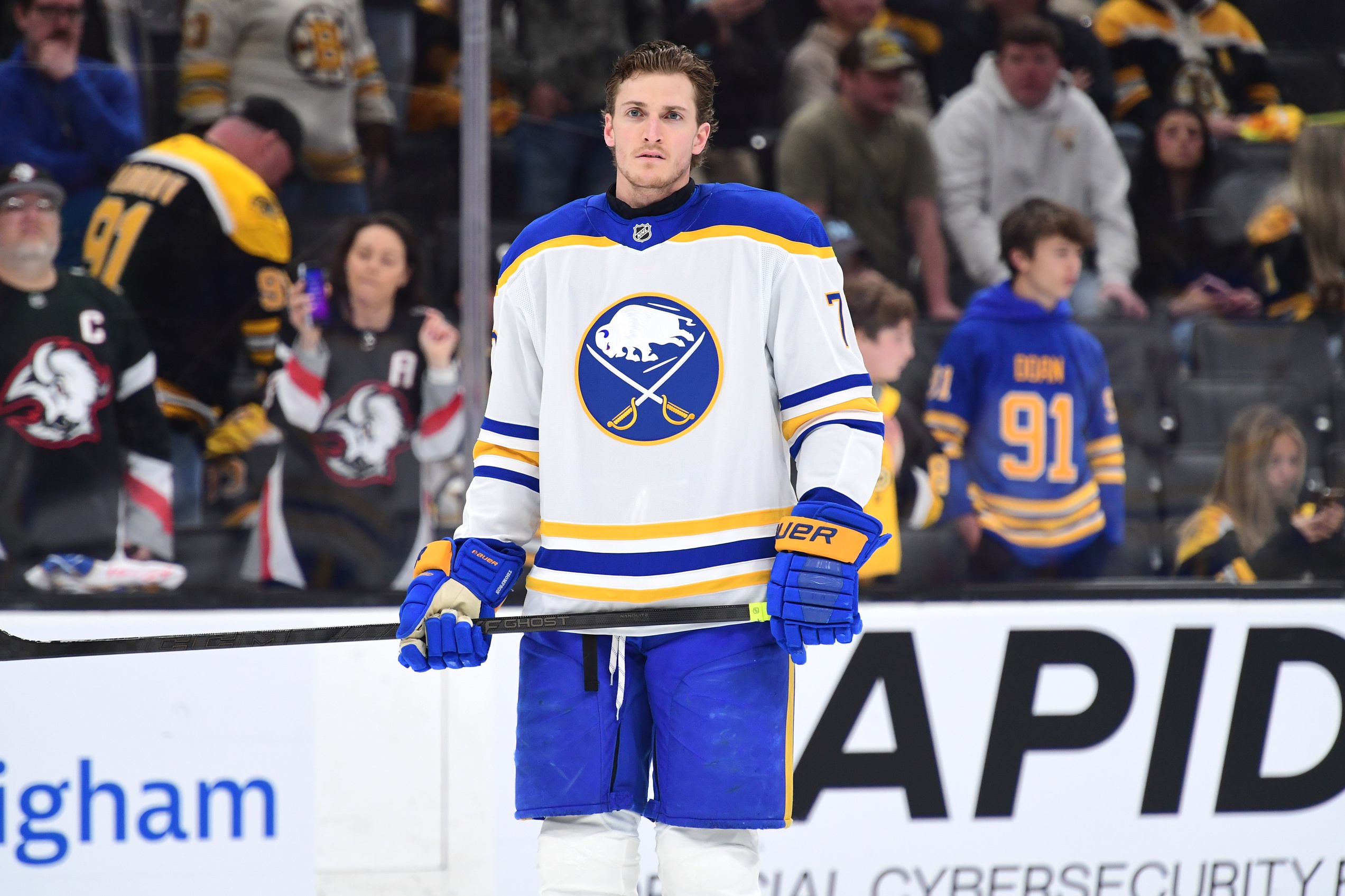 NHL season point total predictions Tage Thompson Buffalo Sabres