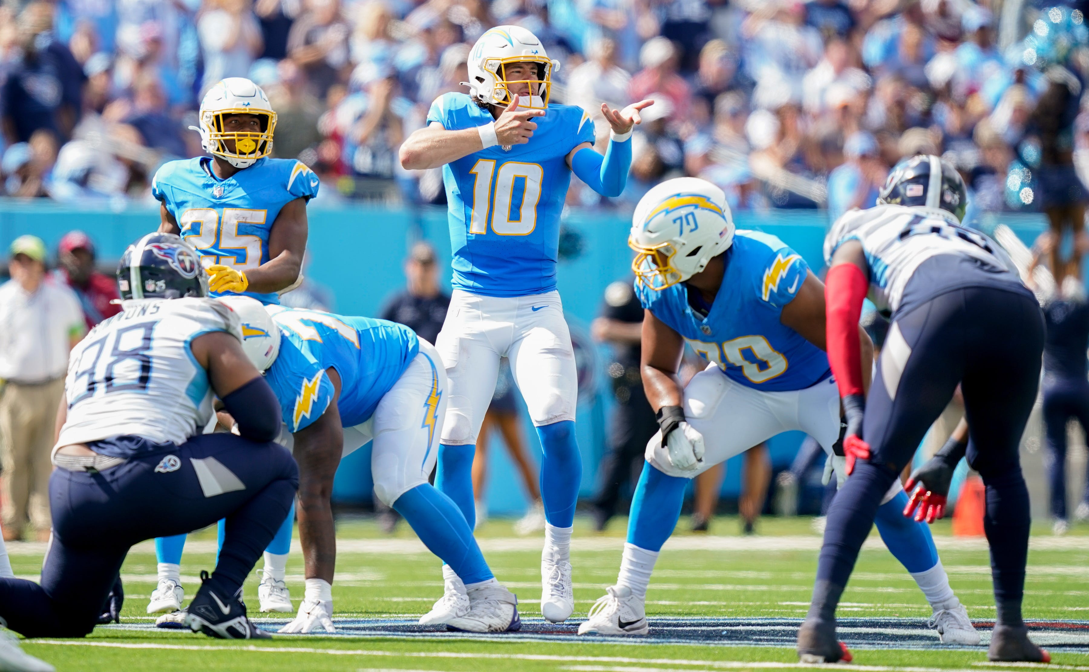 Weekly Las Vegas football contest report Justin Herbert Los Angeles Chargers