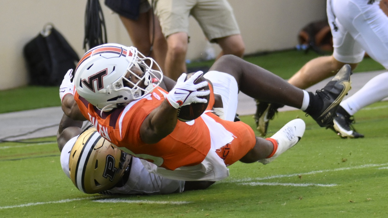 college football picks Bhayshul Tuten Virginia Tech Hokies predictions best bet odds
