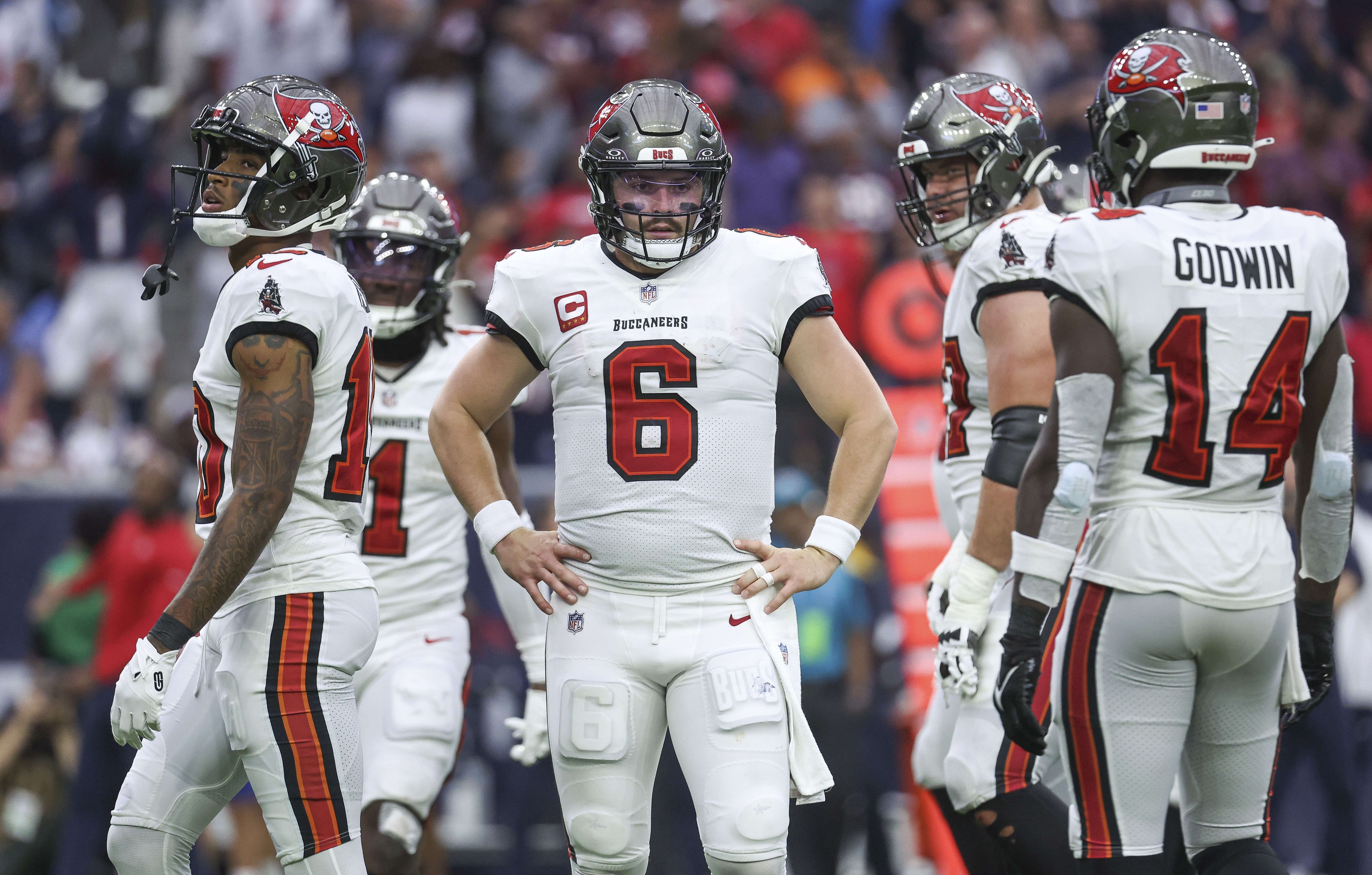 NFL confidence pool picks Week 10 Baker Mayfield Tampa Bay Buccaneers