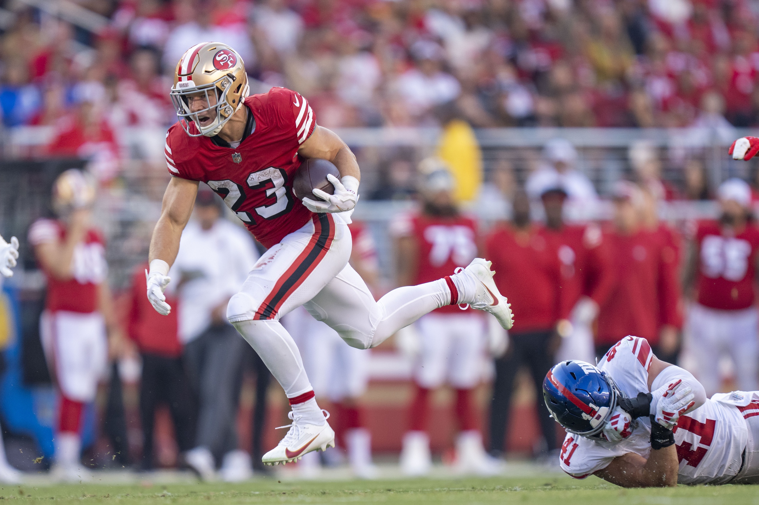 nfl picks Christian McCaffrey San Francisco 49ers predictions best bet odds