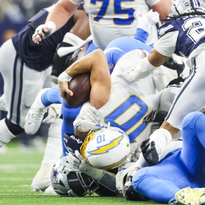 NFL office pool picks Week 17 Justin Herbert Los Angeles Chargers
