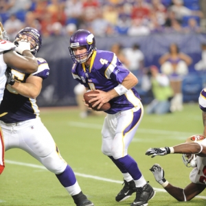 Minnesota Vikings quarterback Brett Favre.