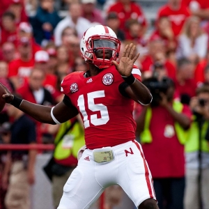 Brion Carnes #15 of the Nebraska Cornhuskers