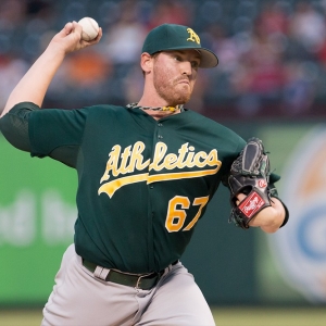 Oakland Athletics Starting pitcher Dan Straily